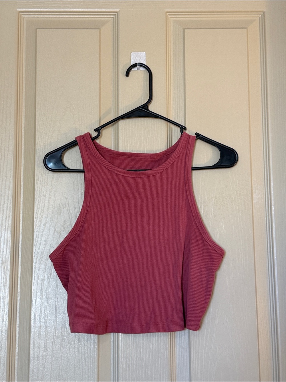 Target Ribbed Cropped Tank Top - Rose Mauve